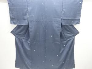 未使用品　銀通し箔散らし模様小紋着物